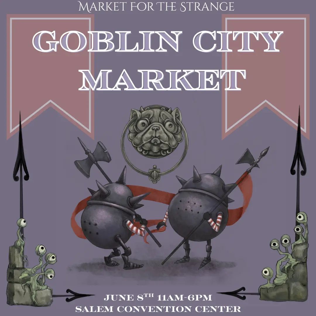A flyer for the "Cursed Carnival" event, featuring a slightly creepy clown face with two open hands turned upwards. The clown has blue hair, tear makeup, and a bright red nose. Her teeth look mildly vampiric. The poster lists the event as occuring on April 27th from 11AM to 6PM at the Salem Convention Center